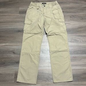 5.11 Tactical 10 Long Pants Beige Khakis Ripstop Workwear Pockets Utility Cargo